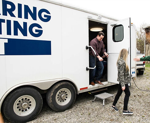 mobile unit for hearing testing